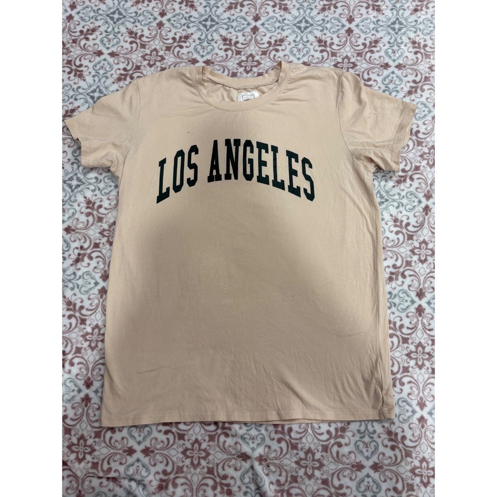 Reflex Los Angeles Graphic T-Shirt Tan Beige Short Sleeve Crew Neck 3XL